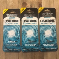 (3) Listerine Ready Tabs Clean Mint, 8 Tabs p...