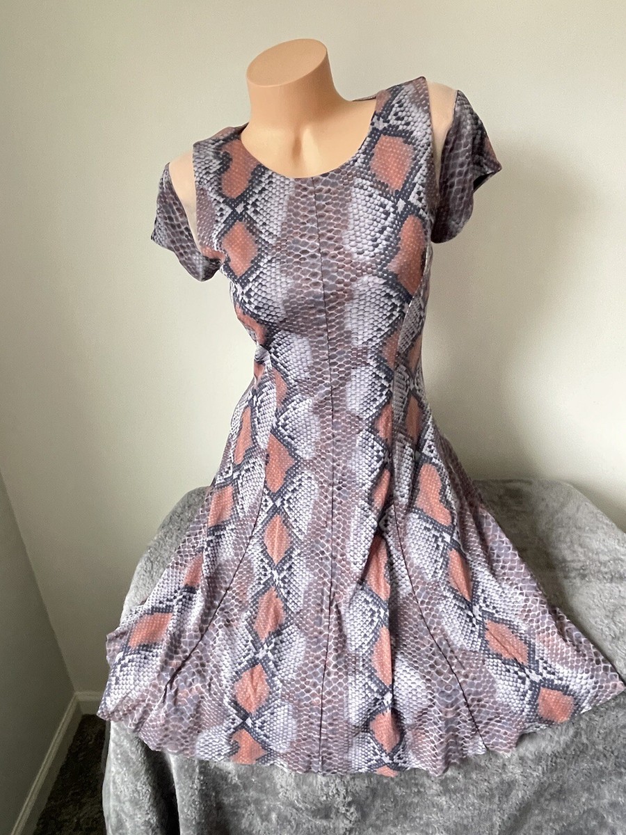 Anthropologie Weston Wear Snake Print T Shirt Dress Jrs M (xs) Lined Baddie