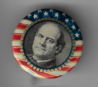 Pretty 1908 William J Bryan Prez Campaign Portrait Pin Early Bastian Bros Bk Pr