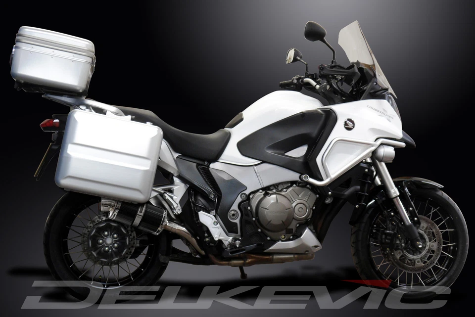 Honda VFR1200X Crosstourer 2012-2017 Slip On 9" Oval Carbon Exhaust Muffler Kit - Image 4 of 4