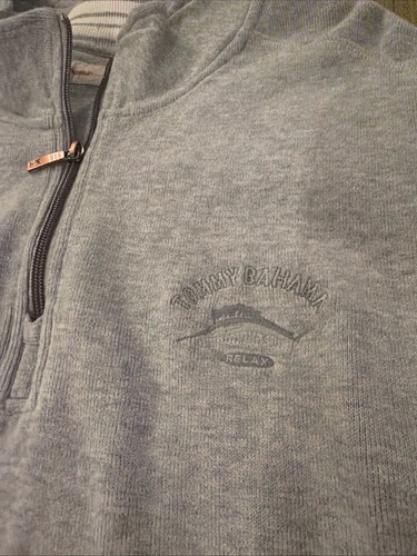 Maglione Tommy Bahama grigio quarto di zip cotone XL - Foto 2 di 7