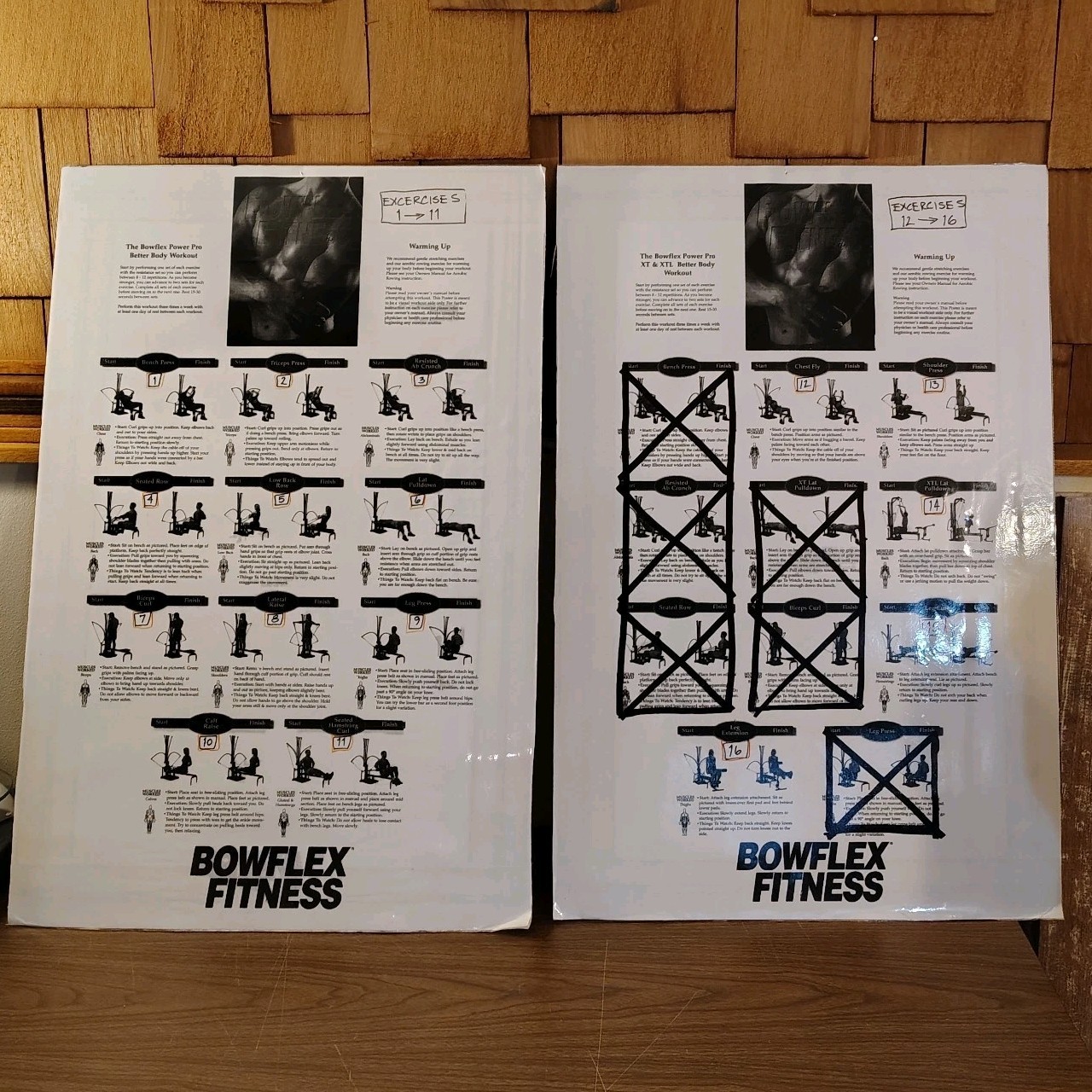 Bowflex Power Pro Workout Poster Laminated Single Sided Moun