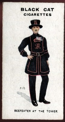 Tabakkarte, Carreras, TYPES OF LONDON, 1919, Beefeater at the Tower, #56
