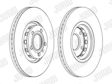 2x JURID Bremsscheibe 562383J Schachtel J für VW PASSAT B5 3B3 Variant 3B6 VR5 1