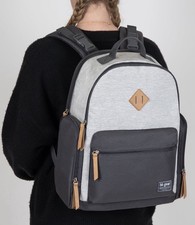 BB Gear Stonescape Unisex Laptop Backpack Diaper Bag Grey, Infant, Toddler NEW 