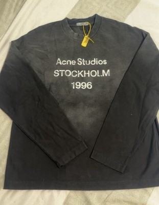 Men's Acne Studios Stockholm Longsleeve Shirt Black Size S