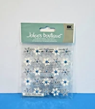 FREE SHIP 2012 Vtg. Jolee's CHRISTMAS SNOWFLAKES REPEATS Scrapbook Sticker Craft