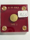 1855 Type 2 Indian Head Gold Dollar VF Detail Low Mintage