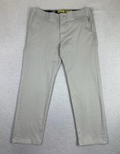 Lee Extreme Motion Pants Mens 34x30 Beige Regular Tapered Stretch Chino Casual