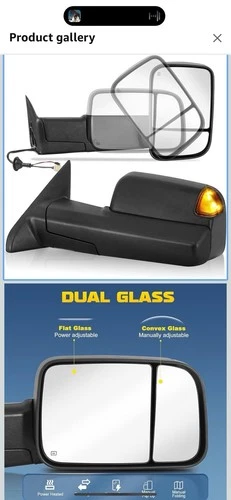 Power Heated Towing 1998-2001 Dodge 1500 1998-2002 Ram 2500 3500