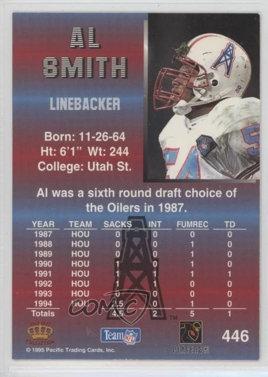 1995 Pacific Blue Al Smith #446 - Image 2 of 2