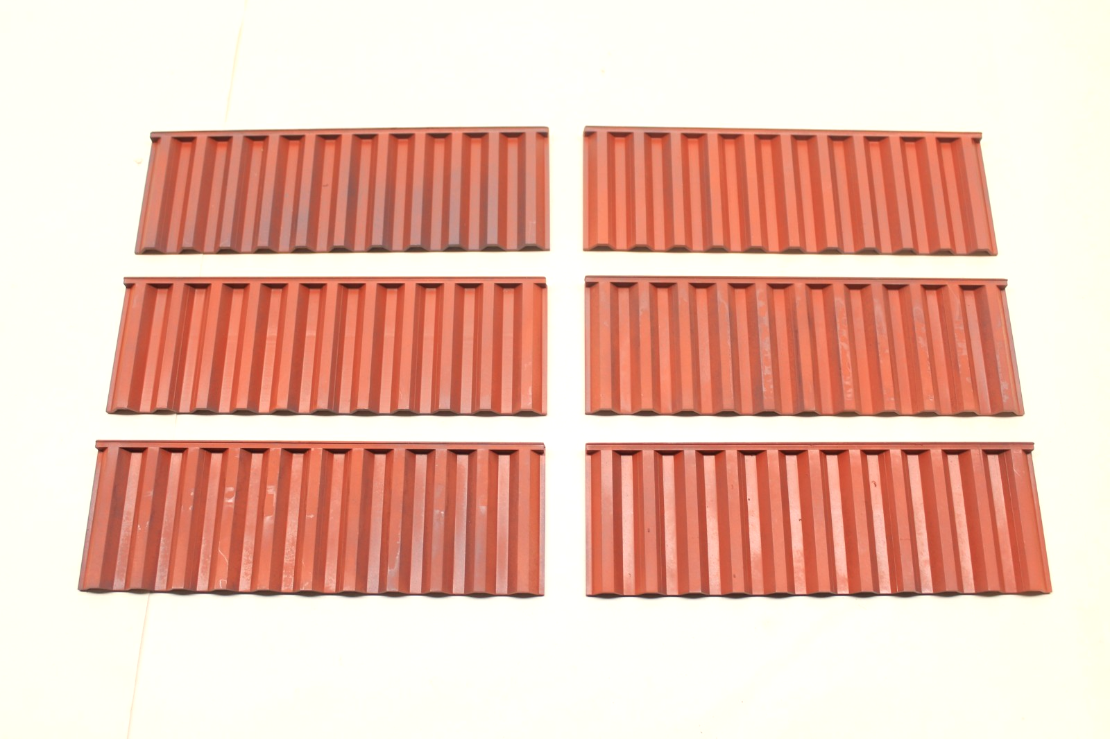 6 x DOCKSIDE SHEET PILE WALLING 60mm TALL PAINTED JOBLOT OO GAUGE 1:76 F20