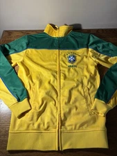 Youth CBF Brasil Soccer full zip embroidered polyester jacket, L
