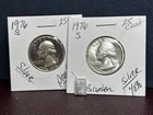 1976-S Washington Bicen Silver BU & Proof 25¢ Gems W/999 1 Gr Valcombi Silver