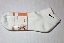 Vintage Mens Nike Ankle Socks Center Swoosh USA Logo White 90s Y2K NWT NOS