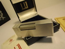 Dunhill Solid Silver Rollagas Lighter Basket Design - Boxed