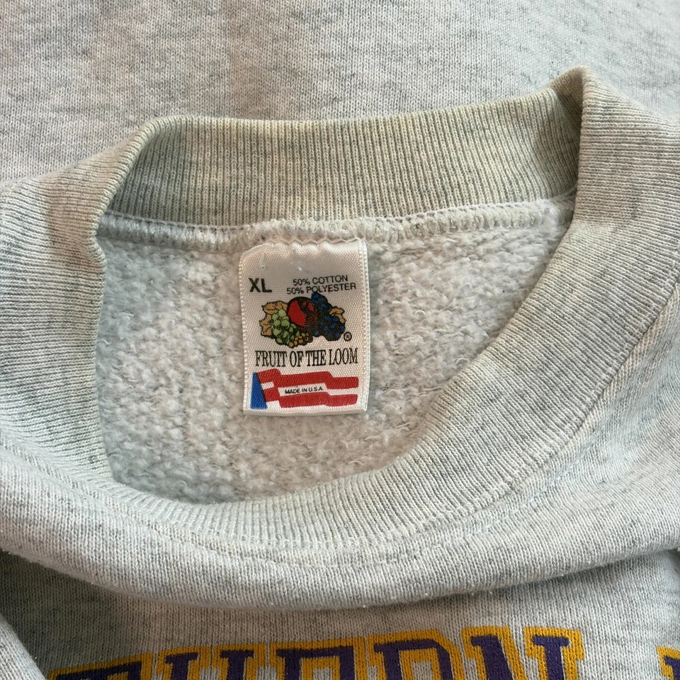 Vintage Northern Iowa Panthers Sweatshirt Mens XL Made USA Fruit of the Loom 90s - Image 2 of 4