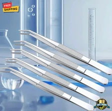 5Pcs Stainless Steel Nail Art Tweezers Set for Rhinestones & Glitter