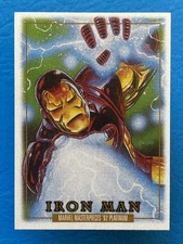 2024 Skybox Marvel Masterpieces 92 Platinum Leather Iron Man #38