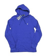 Polo Ralph Lauren Men's Royal Blue Waffle Knit Pullover Hoodie XL