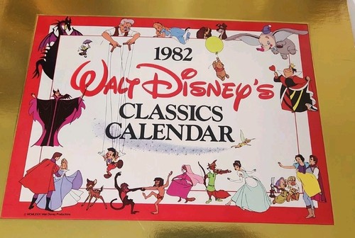 1982 Walt Disney Classic Calender Unopened