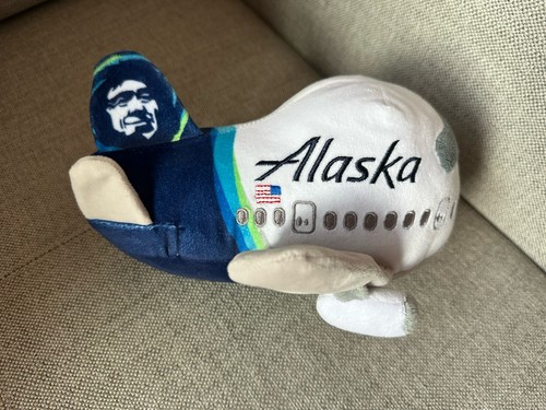 Alaska Airlines Plush Aircraft Daron Toys 2021- 9x9.5x5” EUC