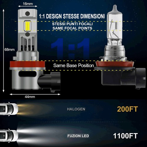 Lamp Motorcycle LED H11 LED 12/24V 1:1 Easypro Plug & Play Canbus FuZion - Picture 2 of 11