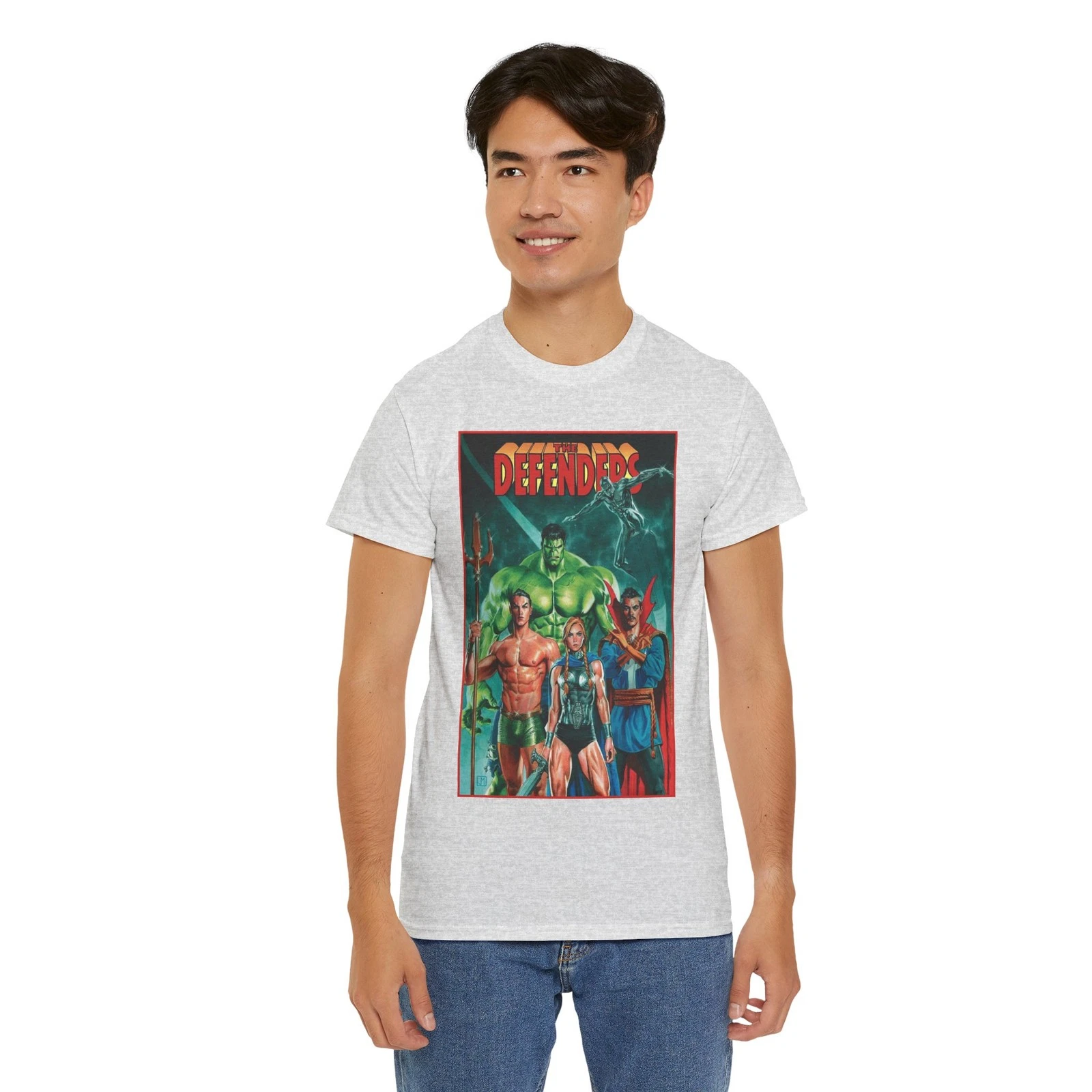 Defenders T-Shirt - Dr Strange, Valkyrie, Hulk, Namor, Silver Surfer - Marvel