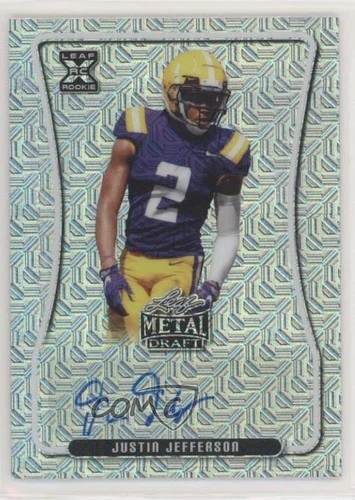 2020 Leaf Metal Draft Silver Mojo /40 Justin Jefferson #BA-JJ3 Rookie Auto RC