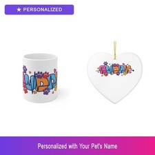 Custom Shih Tzu Paw Print Gift Set Mug Ornament Personalized Pet Name Bundle