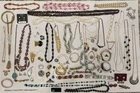 Large Lot 73 Antique Vintage Estate Costume Jewelry Rings Brooch Cameo Earrings