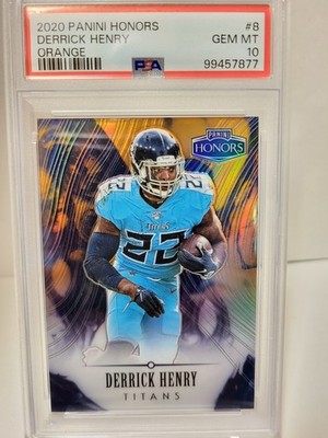Derrick Henry 2020 Panini Honors 🍊 ORANGE PRIZM #16/20 PSA 10