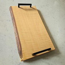 Handcrafted live edge curly maple board   charcuterie, cheese  serving tray