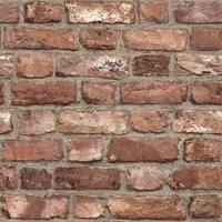 Grandeco Ziegel Effekt Tapete Klassische Steinwand Texturiertes Vinyl Rot A28901