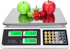 88 lbs / 40 kg LCD Digital Commercial Scale with Stainless Steel Platform
