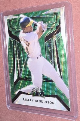 2023 Leaf Metal GREEN Pulsar 3/5 Rickey Henderson #B-19 HOF