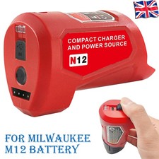 Charger Adapter QC3.0 18W Fit For Milwaukee M12 Heated Jacket Battery 48-59-1201