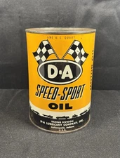 1950s Metal D.a Sport Motor Oil 1 Qt Can