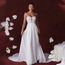Sexy Boho Wedding Dresses Off Shoulder Sleeveless Lace Appliques Bridal Growns