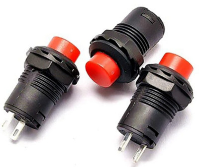 3x Pulsanti ON OFF Tondi 12mm Per Cruscotto Auto, Barca - Interruttori A Levetta SPST 12V-250V