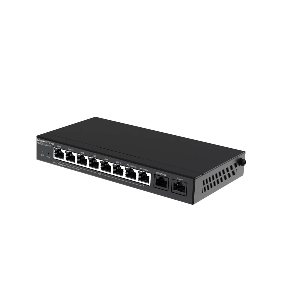 RG-EG310GH-P-E Ruijie 10-Port Gigabit Wired 8 PoE+ Business Router, 1.5Gbps - Image 3 of 4