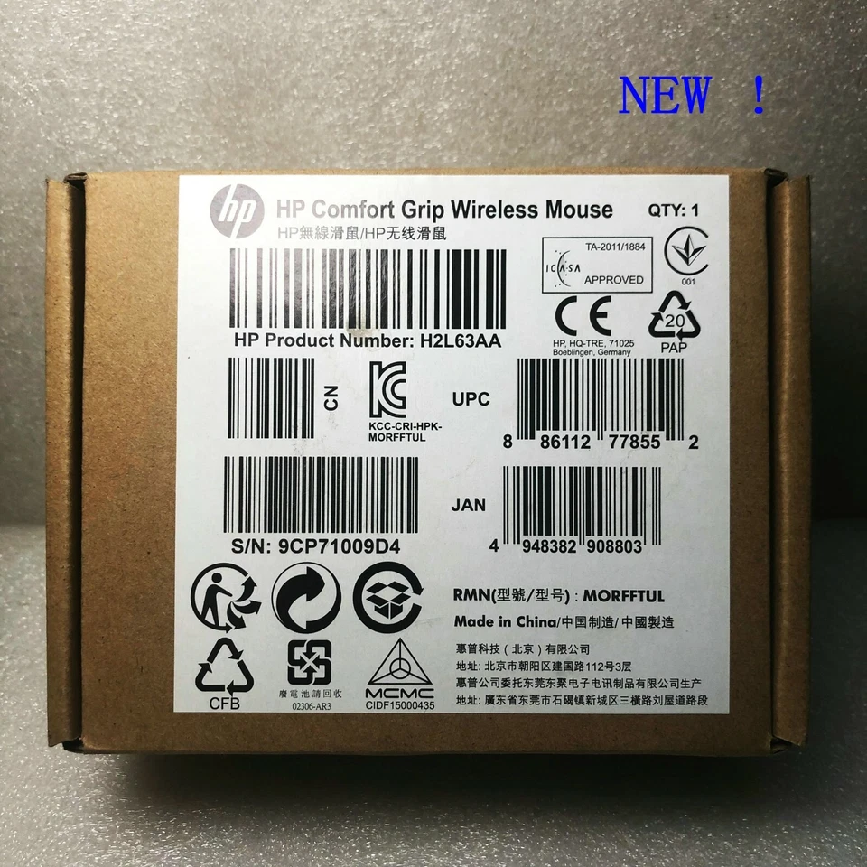 HP Original Receiver Mouse X4000 H2L63AA 3CY37PA Comfort Grip - Image 3 of 4