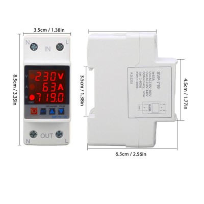 Einstellbares, selbstrückstellendes Überspannungsschutzgerät AC220V 63A