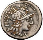 M. Atilius Saranus (ca. 148 Bc), Ngc Vf, Roman Republic Ar Denarius