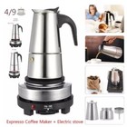<!--F#f_0-->Stainless Steel Espresso Latte Coffee Maker Moka Pot with Electric Stove<!--F/-->