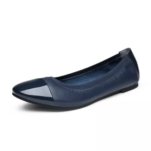 Women Classic Round Toe Ballet Flat Comfort Work Slip On Office Flat Shoes - Picture 11 of 43