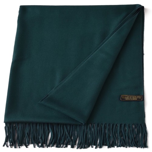 CJ Apparel Jade Green Thick Solid Color Cotton Blend Shawl Seconds Pashmina NEW - Picture 6 of 12
