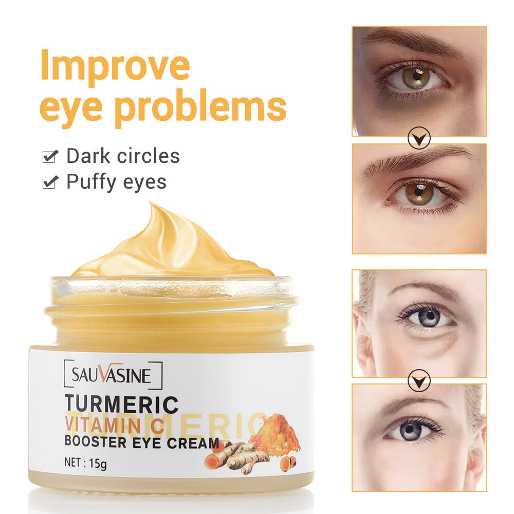 Turmeric Vitamin C Booster Eye Cream Anti Aging Dark Circles Bags