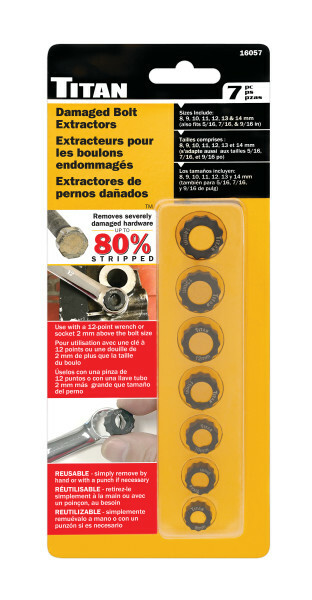 Titan 16057 7 Piece Damaged Bolt Extractor Set | eBay