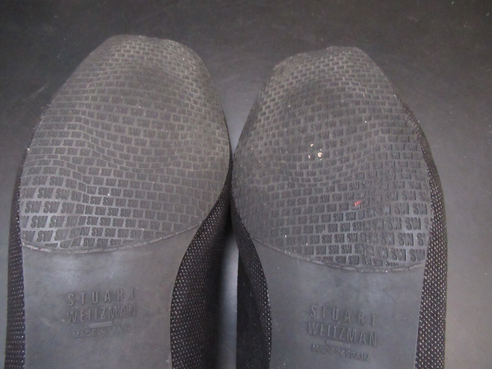 Stuart Weitzman Dark Gray / BlackTexture Tulip Bo… - image 10